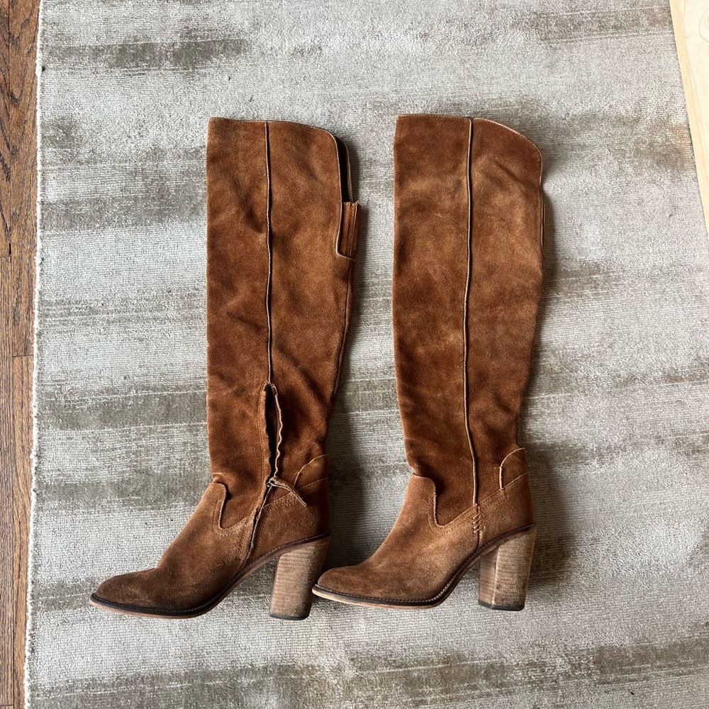 Dolce Vita Brown Suede Knee-High Boots